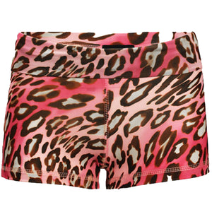 Booty Shorts in Pink Leopard