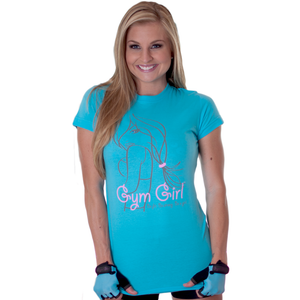 Gym Girl Tee - Aqua