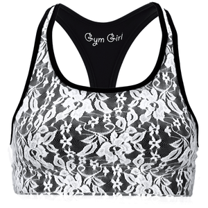 Lace Sports Bra in Black