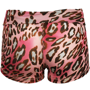 Booty Shorts in Pink Leopard
