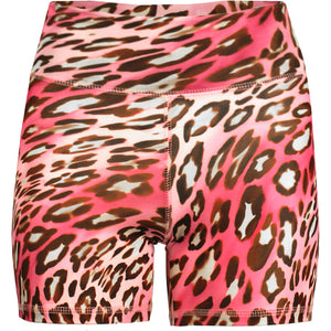 Power Shorts in Pink Leopard