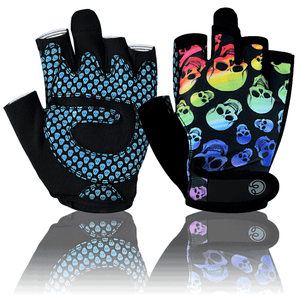 Weight Lifting Gloves for Women | Rainbow Skull
