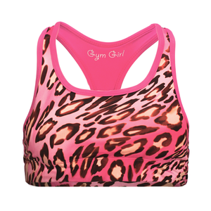 Reversible Sports Bra in Pink Leopard