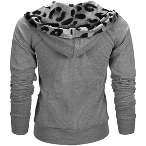 Zip-Front Hoodie in Grey